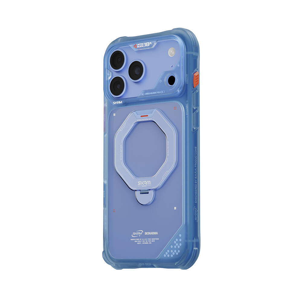 Apple iPhone 18 Pro Kılıf M-safe Şarj Özellikli Standlı Skinarma Saturn Kapak - 5