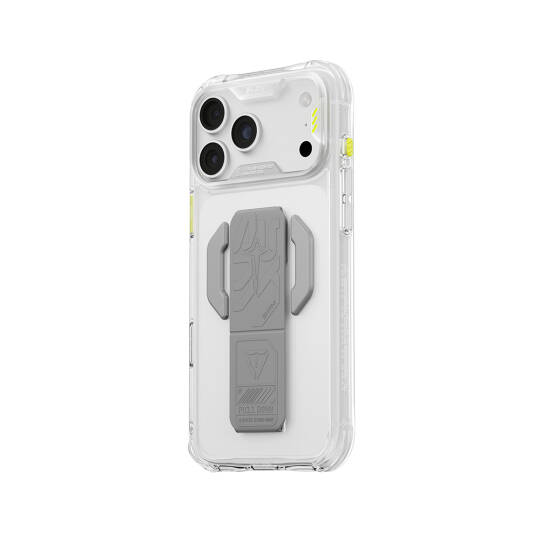 Apple iPhone 18 Pro Kılıf M-safe Şarj Özellikli Teknoloji Desenli Skinarma Helio CE Mag Charge Standlı Kapak - 16