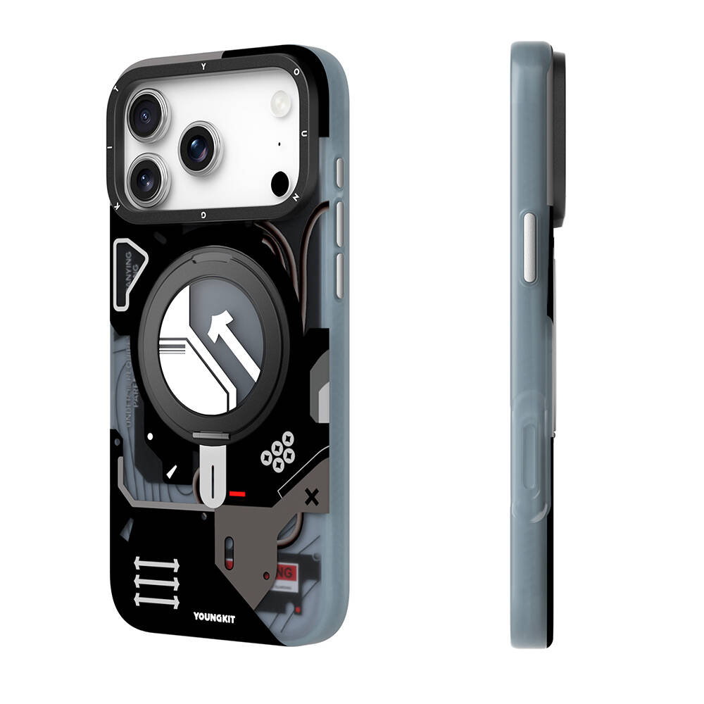 Apple iPhone 18 Pro Kılıf M-safe Şarj Özellikli Youngkit Starship Serisi Kapak - 12