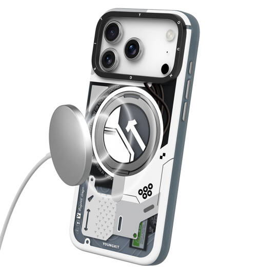 Apple iPhone 18 Pro Kılıf M-safe Şarj Özellikli Youngkit Starship Serisi Kapak - 17