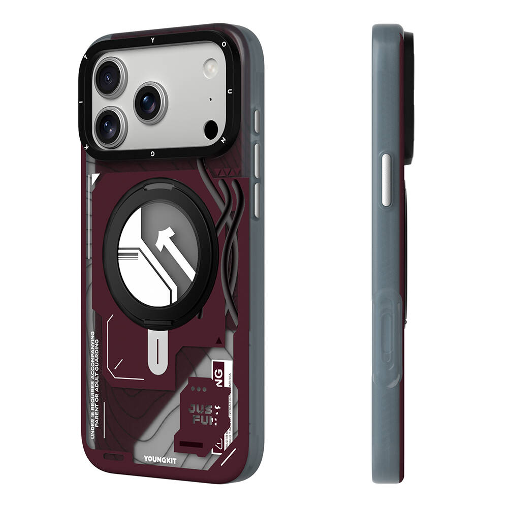 Apple iPhone 18 Pro Kılıf M-safe Şarj Özellikli Youngkit Starship Serisi Kapak - 3