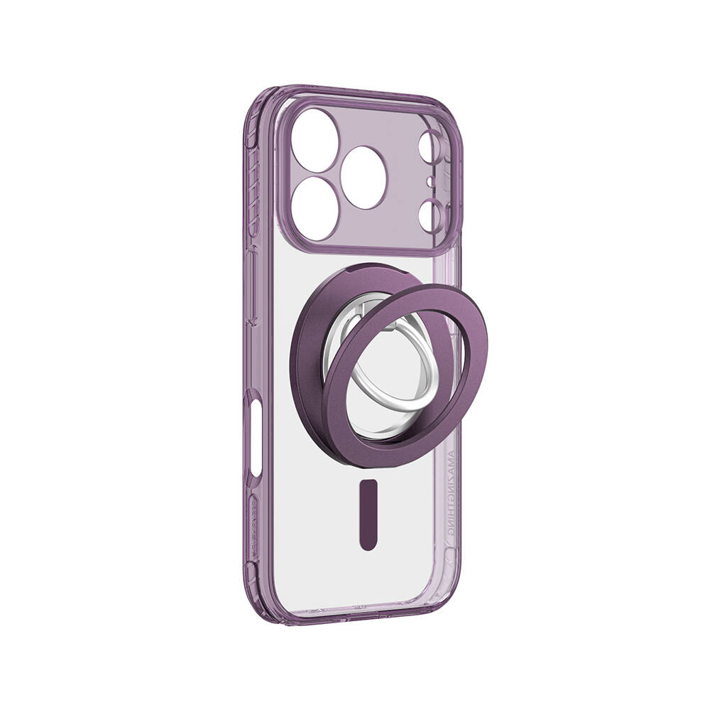 Apple iPhone 18 Pro Kılıf M-safe Şarj Özellikli Yüzük Standlı Amazingthing Titan Pro Grip Ring Serisi Kapak - 4