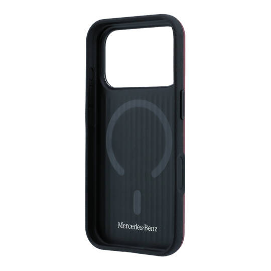 Apple iPhone 18 Pro Kılıf Mercedes Benz Orjinal Lisanslı M-safe Şarj Özellikli 360 Derece Dönebilen Standlı PU Metal Logolu Kapak - 7