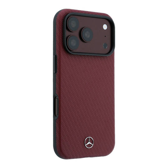 Apple iPhone 18 Pro Kılıf Mercedes Benz Orjinal Lisanslı M-safe Şarj Özellikli 3D Metal Logolu Wrap Wood Deri Kapak - 12