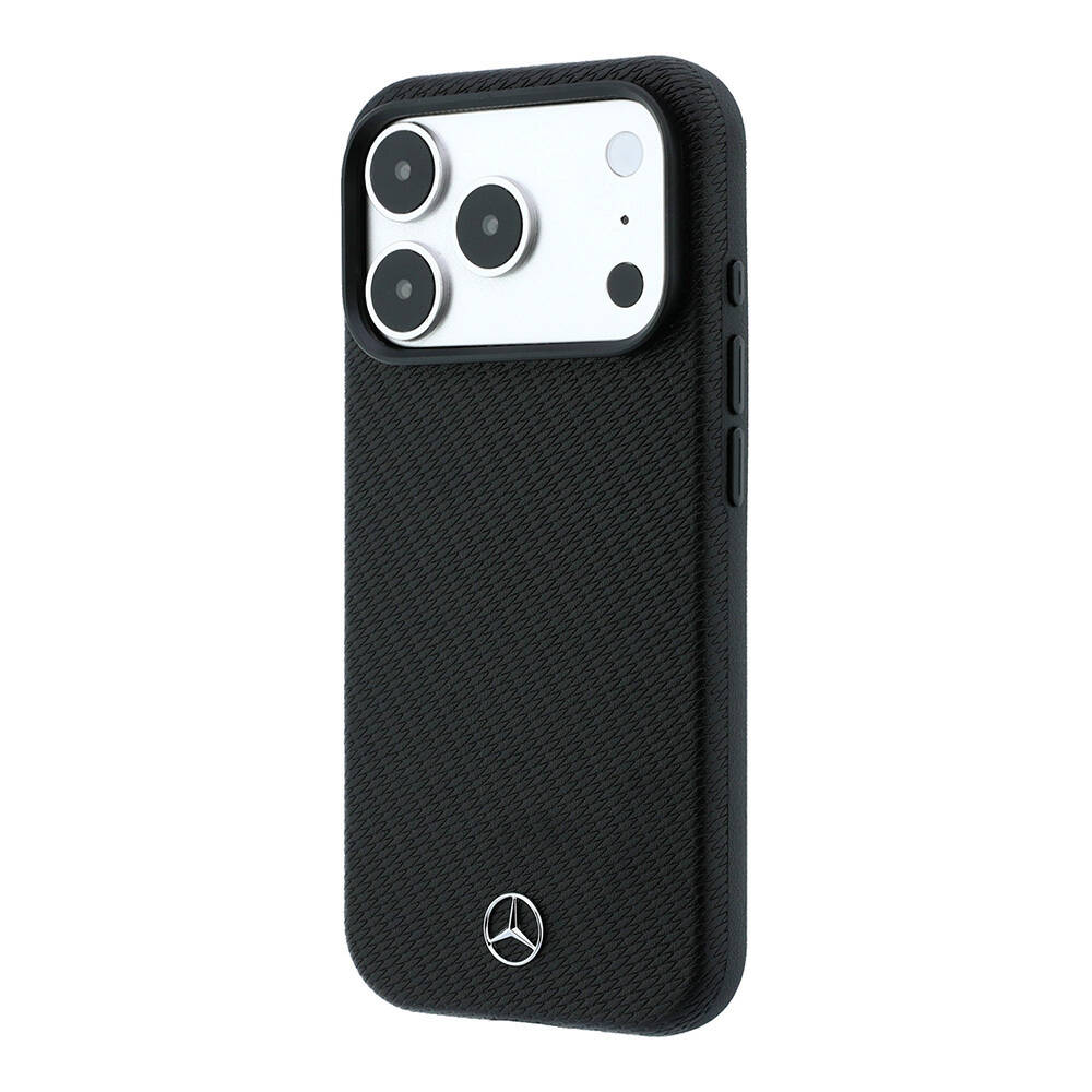 Apple iPhone 18 Pro Kılıf Mercedes Benz Orjinal Lisanslı M-safe Şarj Özellikli 3D Metal Logolu Wrap Wood Deri Kapak - 2