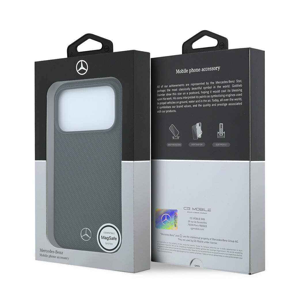 Apple iPhone 18 Pro Kılıf Mercedes Benz Orjinal Lisanslı M-safe Şarj Özellikli 3D Metal Logolu Wrap Wood Deri Kapak - 8
