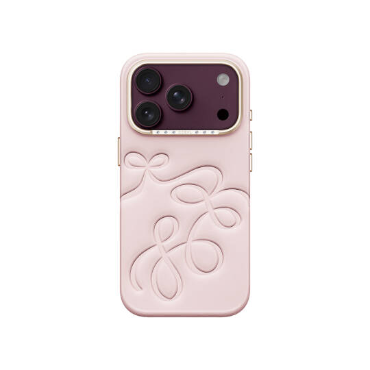 Apple iPhone 18 Pro Kılıf Oyma Desenli Arka Yüzey Coehl Cloude Kapak Açık Pembe