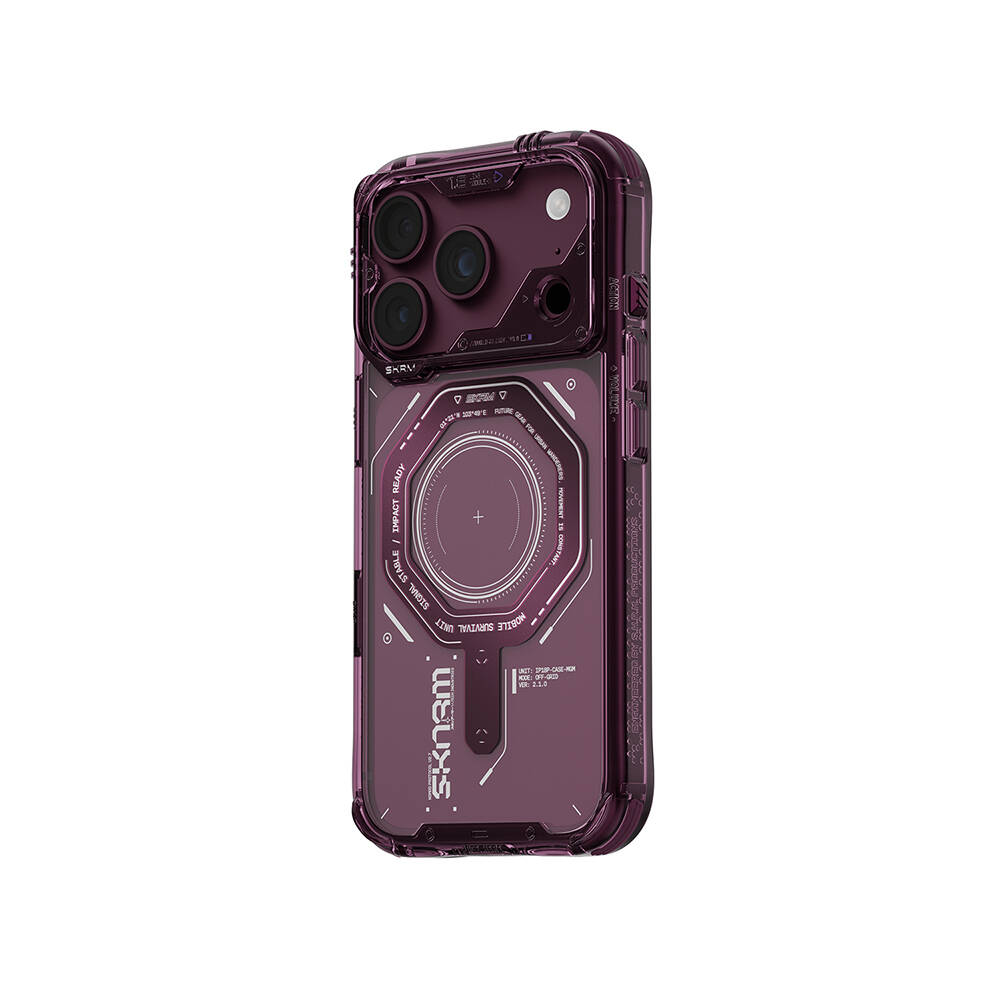 Apple iPhone 18 Pro Kılıf SkinArma M-safe Şarj Özellikli Airbag Tasarımlı Magma Kapak - 2