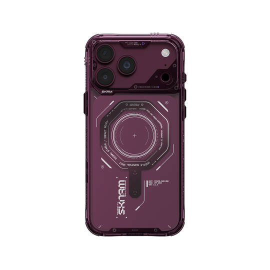 Apple iPhone 18 Pro Kılıf SkinArma M-safe Şarj Özellikli Airbag Tasarımlı Magma Kapak - 7