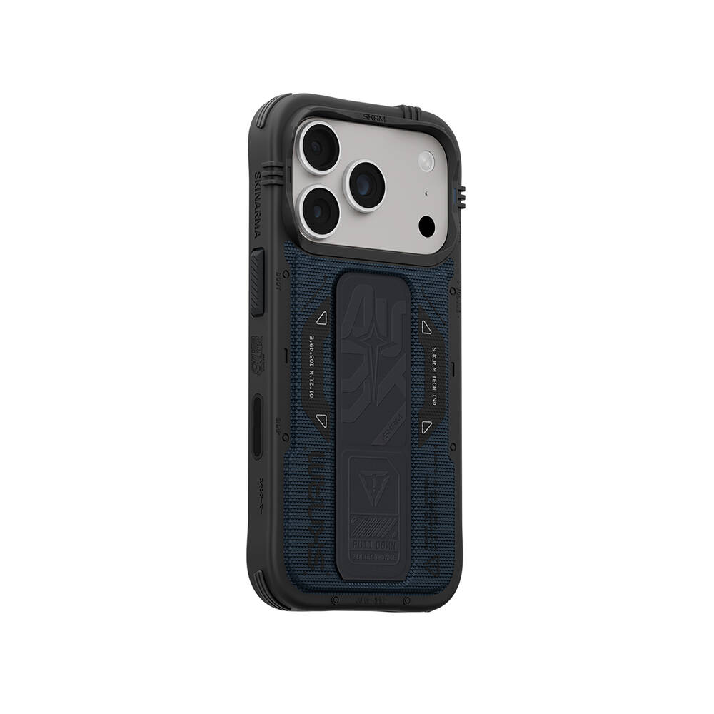 Apple iPhone 18 Pro Kılıf SkinArma M-safe Şarj Özellikli Airbag Tasarımlı Standlı Phantom Kapak - 13