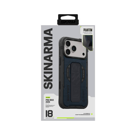 Apple iPhone 18 Pro Kılıf SkinArma M-safe Şarj Özellikli Airbag Tasarımlı Standlı Phantom Kapak - 25