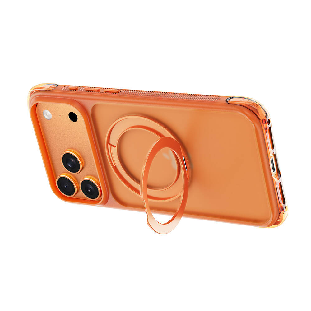Apple iPhone 18 Pro Kılıf Wiwu AG-203 AeroGuard Ultra Serisi M-safe Şarj Özellikli Airbag Tasarımlı Standlı Kapak - 4