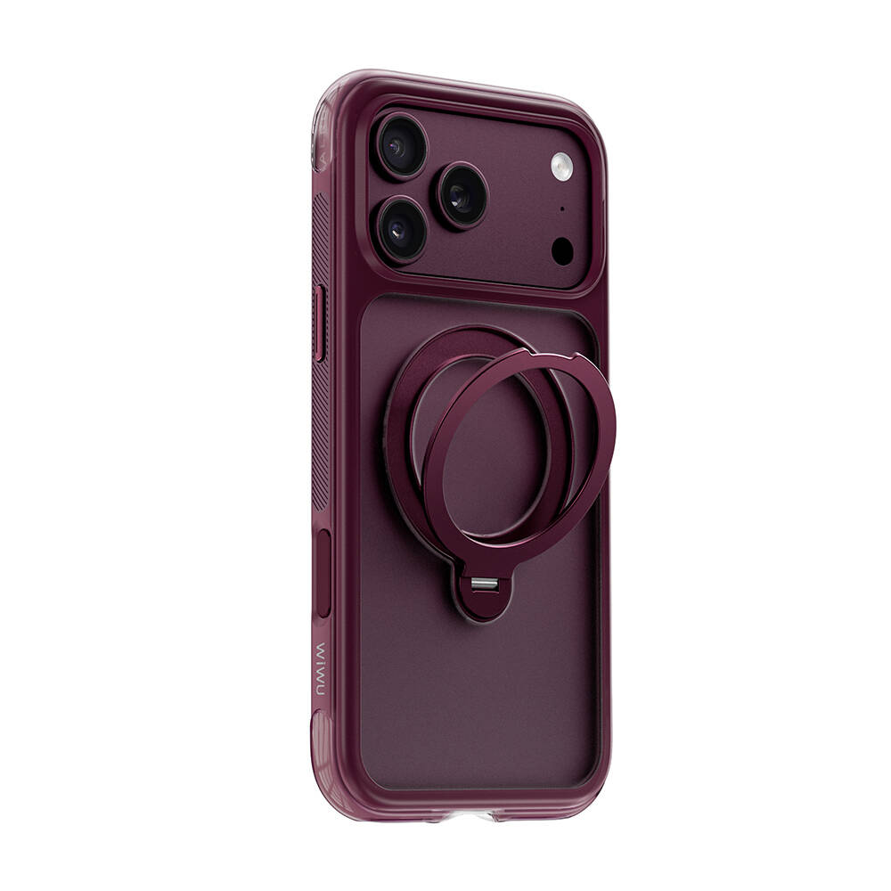 Apple iPhone 18 Pro Kılıf Wiwu AS-203 AeroShield Ultra Serisi M-safe Şarj Özellikli Airbag Tasarımlı Standlı Kapak - 10