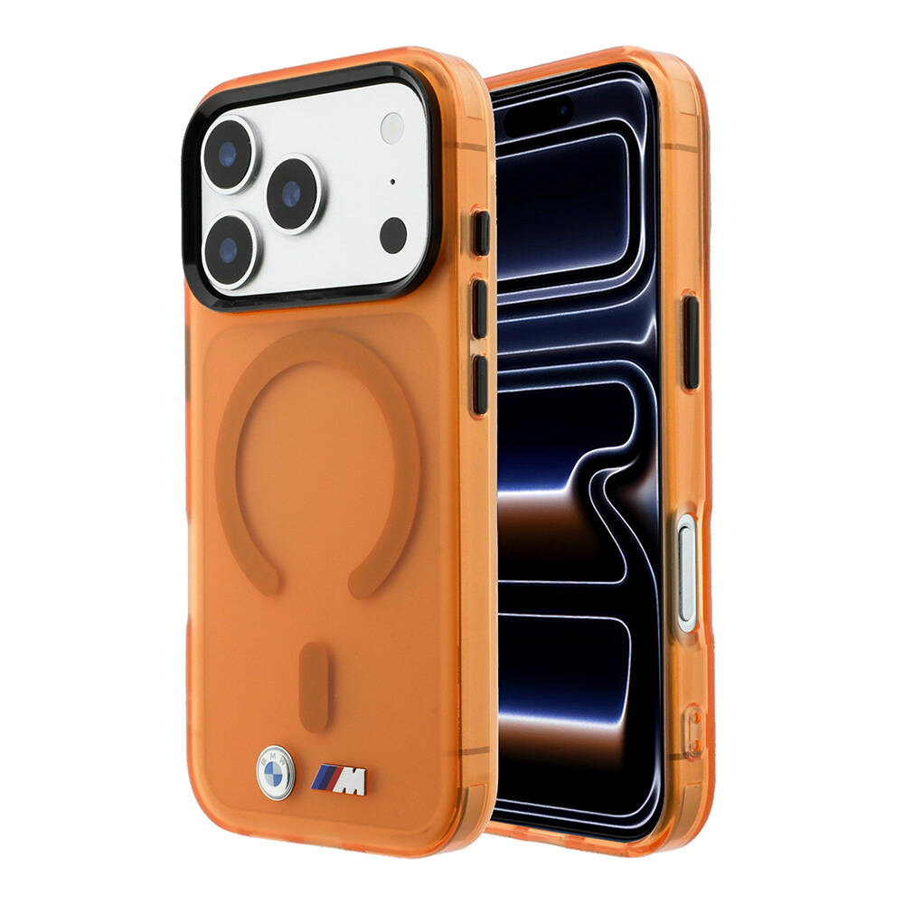 Apple iPhone 18 Pro Max Kılıf BMW Orjinal Lisanslı M-safe Şarj Özellikli Metal Buton Tasarımlı Buzlu IML Baskılı Kapak - 9