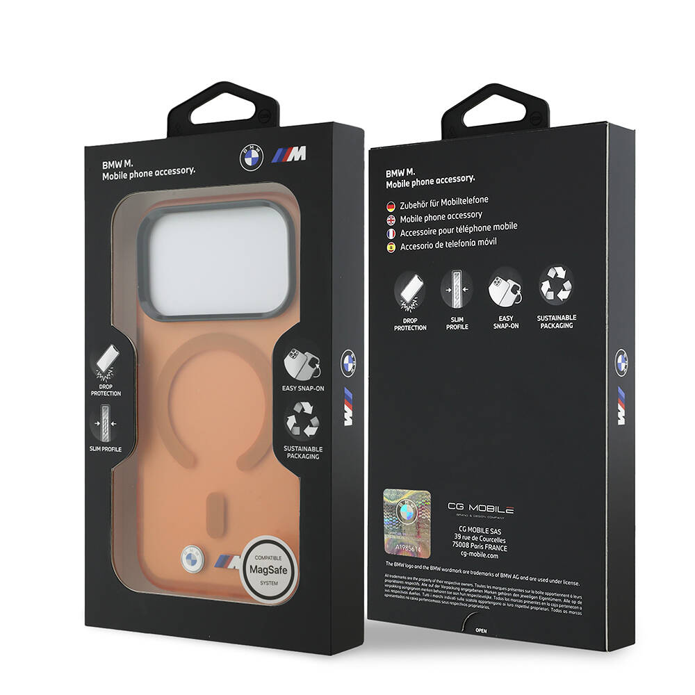 Apple iPhone 18 Pro Max Kılıf BMW Orjinal Lisanslı M-safe Şarj Özellikli Metal Buton Tasarımlı Buzlu IML Baskılı Kapak - 16