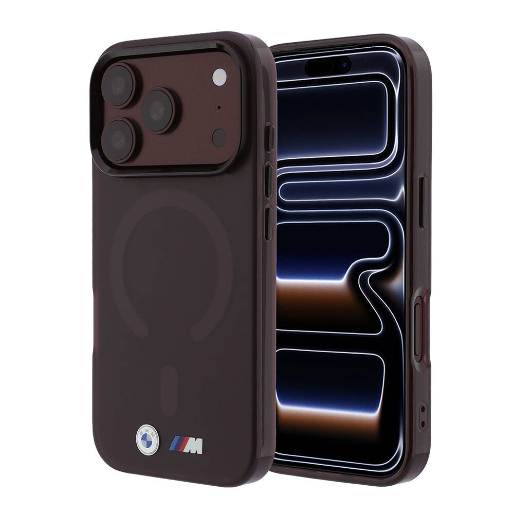 Apple iPhone 18 Pro Max Kılıf BMW Orjinal Lisanslı M-safe Şarj Özellikli Metal Buton Tasarımlı Buzlu IML Baskılı Kapak - 1