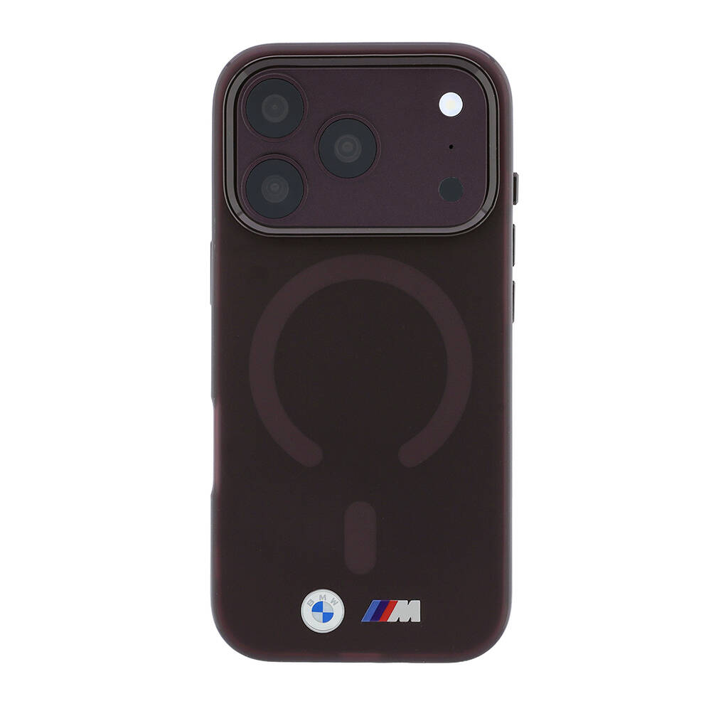 Apple iPhone 18 Pro Max Kılıf BMW Orjinal Lisanslı M-safe Şarj Özellikli Metal Buton Tasarımlı Buzlu IML Baskılı Kapak - 5