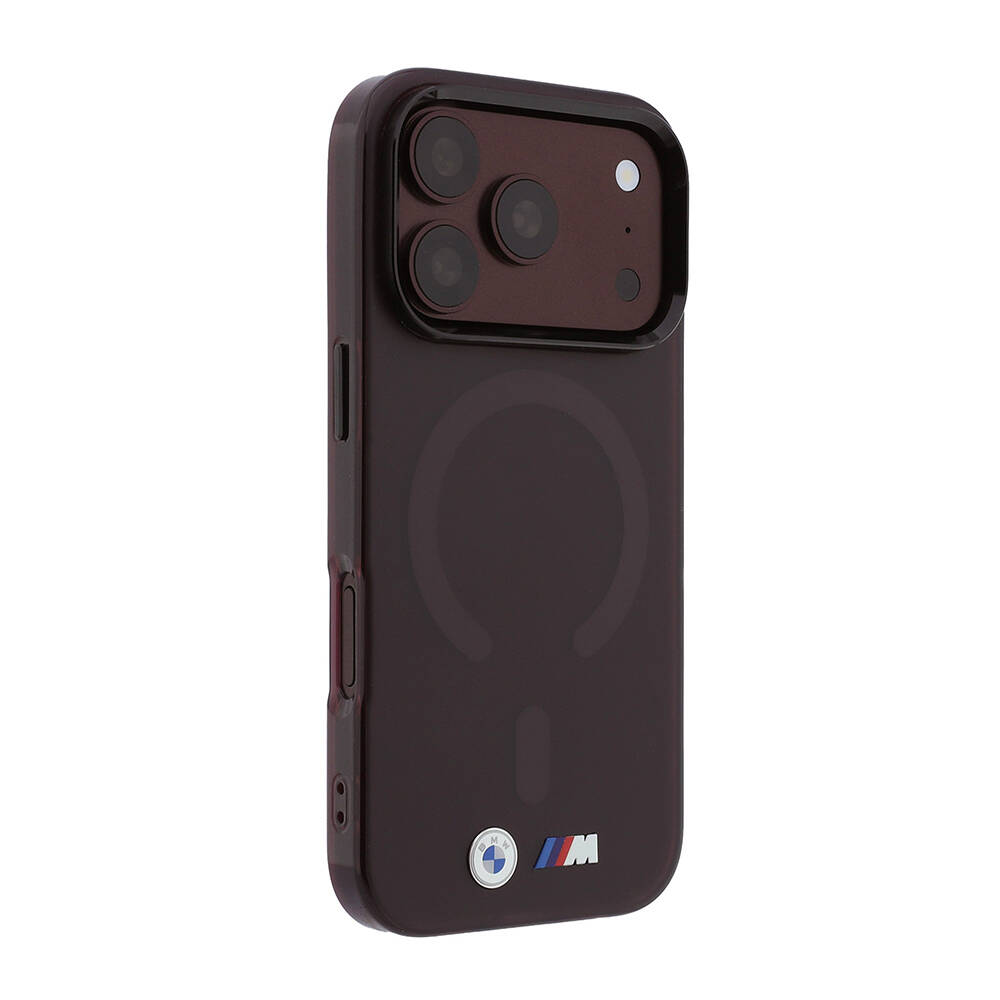 Apple iPhone 18 Pro Max Kılıf BMW Orjinal Lisanslı M-safe Şarj Özellikli Metal Buton Tasarımlı Buzlu IML Baskılı Kapak - 6
