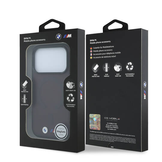 Apple iPhone 18 Pro Max Kılıf BMW Orjinal Lisanslı M-safe Şarj Özellikli Metal Buton Tasarımlı Buzlu IML Baskılı Kapak - 8