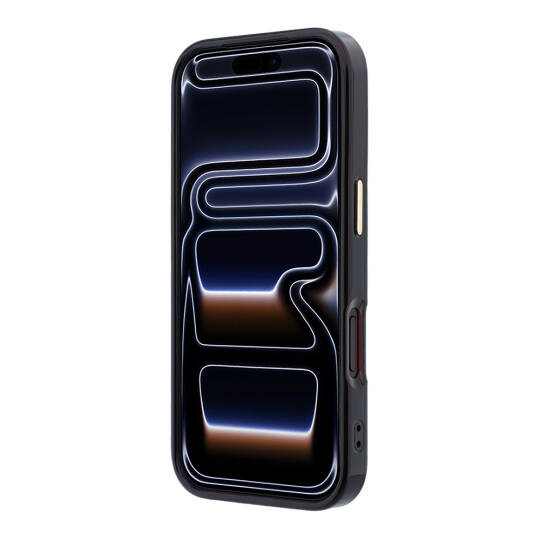 Apple iPhone 18 Pro Max Kılıf Guess Orjinal Lisanslı M-safe Şarj Özellikli 360 Derece Dönebilen Standlı Metal Yazı Logolu Silikon Kapak - 7