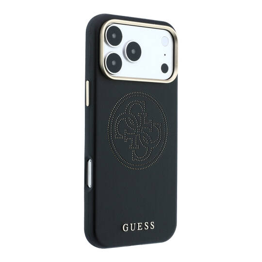 Apple iPhone 18 Pro Max Kılıf Guess Orjinal Lisanslı M-safe Şarj Özellikli PU Delikli 4G ve Yazı Logolu Kapak - 4