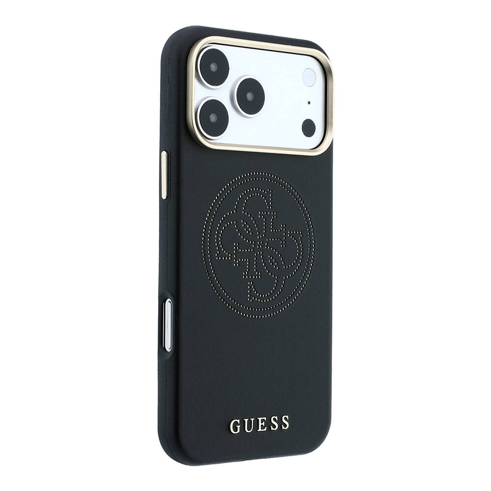 Apple iPhone 18 Pro Max Kılıf Guess Orjinal Lisanslı M-safe Şarj Özellikli PU Delikli 4G ve Yazı Logolu Kapak - 4