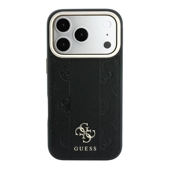Apple iPhone 18 Pro Max Kılıf Guess Orjinal Lisanslı M-safe Şarj Özellikli Şeritli Peony 4G ve Yazı Logolu Kapak - 11