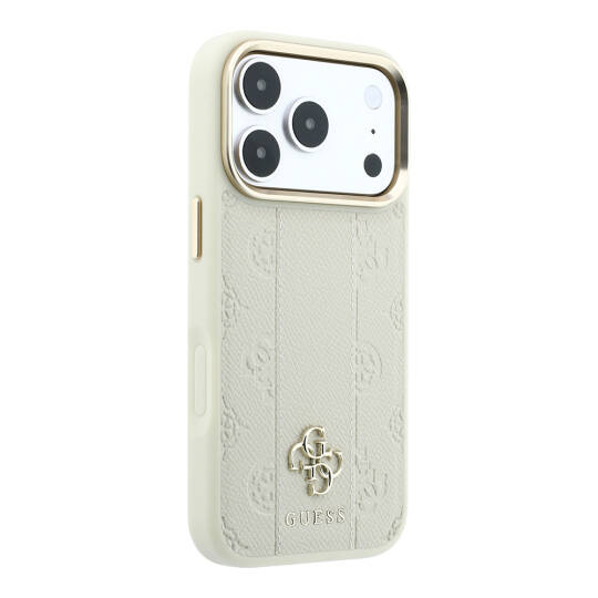 Apple iPhone 18 Pro Max Kılıf Guess Orjinal Lisanslı M-safe Şarj Özellikli Şeritli Peony 4G ve Yazı Logolu Kapak - 2