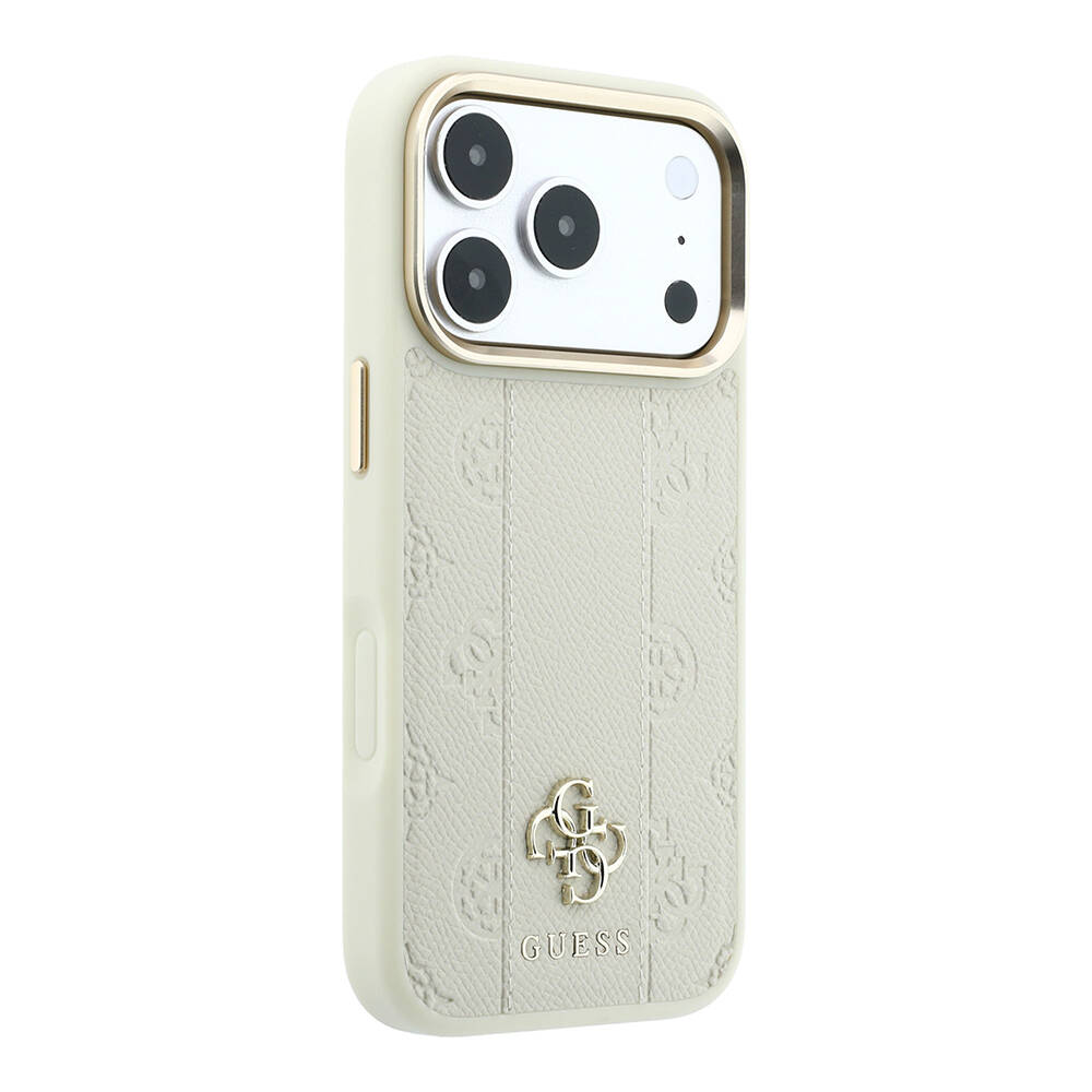 Apple iPhone 18 Pro Max Kılıf Guess Orjinal Lisanslı M-safe Şarj Özellikli Şeritli Peony 4G ve Yazı Logolu Kapak - 2