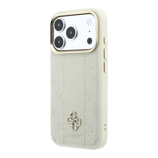 Apple iPhone 18 Pro Max Kılıf Guess Orjinal Lisanslı M-safe Şarj Özellikli Şeritli Peony 4G ve Yazı Logolu Kapak - 3