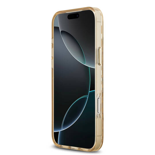 Apple iPhone 18 Pro Max Kılıf Guess Orjinal Lisanslı M-safe Şarj Özellikli Üçgen Logolu Simli Leopar Desenli Kapak - 13