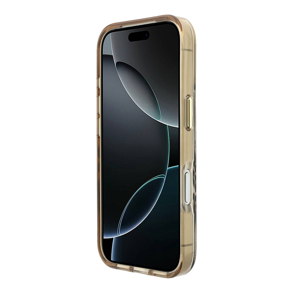 Apple iPhone 18 Pro Max Kılıf Guess Orjinal Lisanslı M-safe Şarj Özellikli Üçgen Logolu Zebra Desenli Silikon Kapak - 13