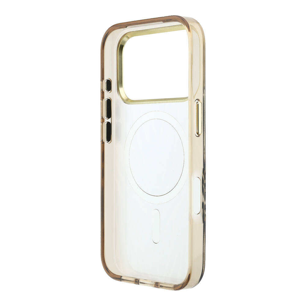 Apple iPhone 18 Pro Max Kılıf Guess Orjinal Lisanslı M-safe Şarj Özellikli Üçgen Logolu Zebra Desenli Silikon Kapak - 15