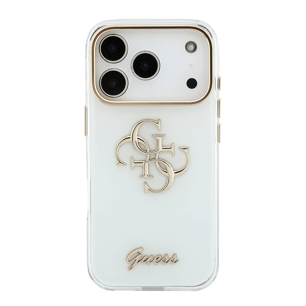 Apple iPhone 18 Pro Max Kılıf Guess Orjinal Lisanslı Yazı ve 4G Büyük Metal Logolu Silikon Kapak - 19