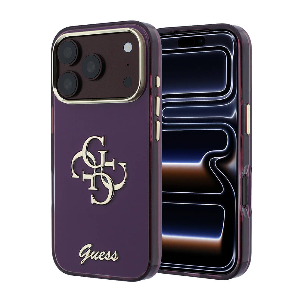 Apple iPhone 18 Pro Max Kılıf Guess Orjinal Lisanslı Yazı ve 4G Büyük Metal Logolu Silikon Kapak - 9