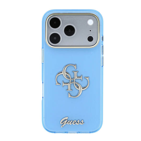 Apple iPhone 18 Pro Max Kılıf Guess Orjinal Lisanslı Yazı ve 4G Büyük Metal Logolu Silikon Kapak - 3