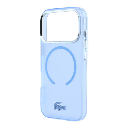 Apple iPhone 18 Pro Max Kılıf Lacoste Orjinal Lisanslı M-safe C-Magnet İkonik Timsah Logolu IML Frosted Kapak - 3