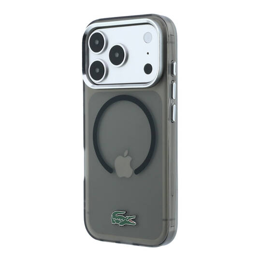Apple iPhone 18 Pro Max Kılıf Lacoste Orjinal Lisanslı M-safe Şarj Özellikli Lake Timsah Logolu IML Frosted Kapak - 10