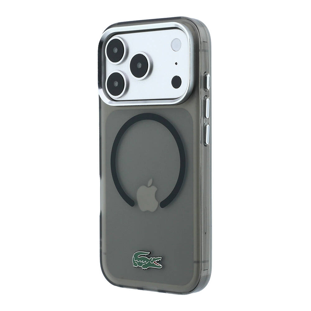 Apple iPhone 18 Pro Max Kılıf Lacoste Orjinal Lisanslı M-safe Şarj Özellikli Lake Timsah Logolu IML Frosted Kapak - 10