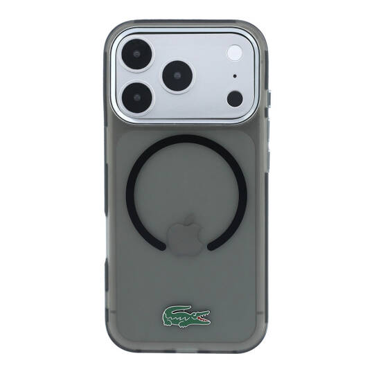 Apple iPhone 18 Pro Max Kılıf Lacoste Orjinal Lisanslı M-safe Şarj Özellikli Lake Timsah Logolu IML Frosted Kapak - 11