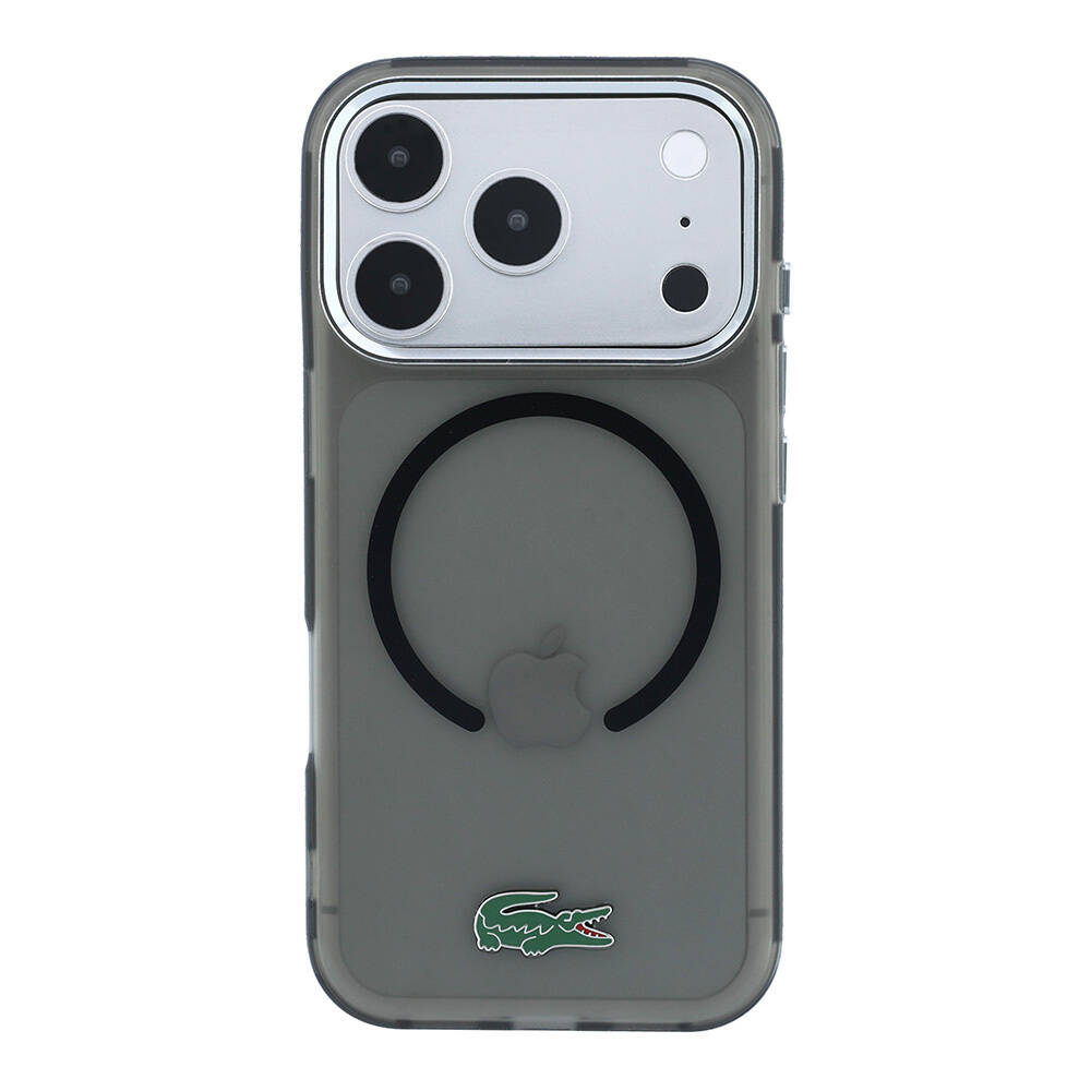 Apple iPhone 18 Pro Max Kılıf Lacoste Orjinal Lisanslı M-safe Şarj Özellikli Lake Timsah Logolu IML Frosted Kapak - 11