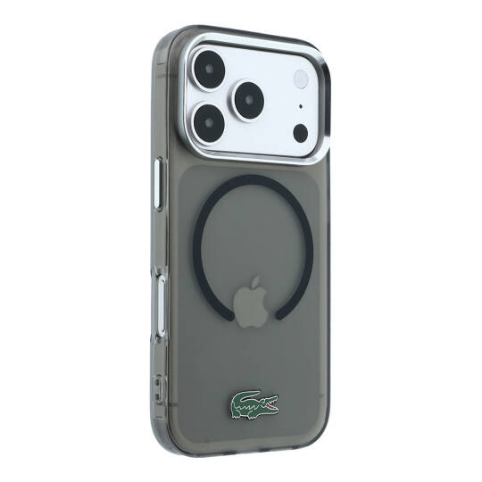 Apple iPhone 18 Pro Max Kılıf Lacoste Orjinal Lisanslı M-safe Şarj Özellikli Lake Timsah Logolu IML Frosted Kapak - 12