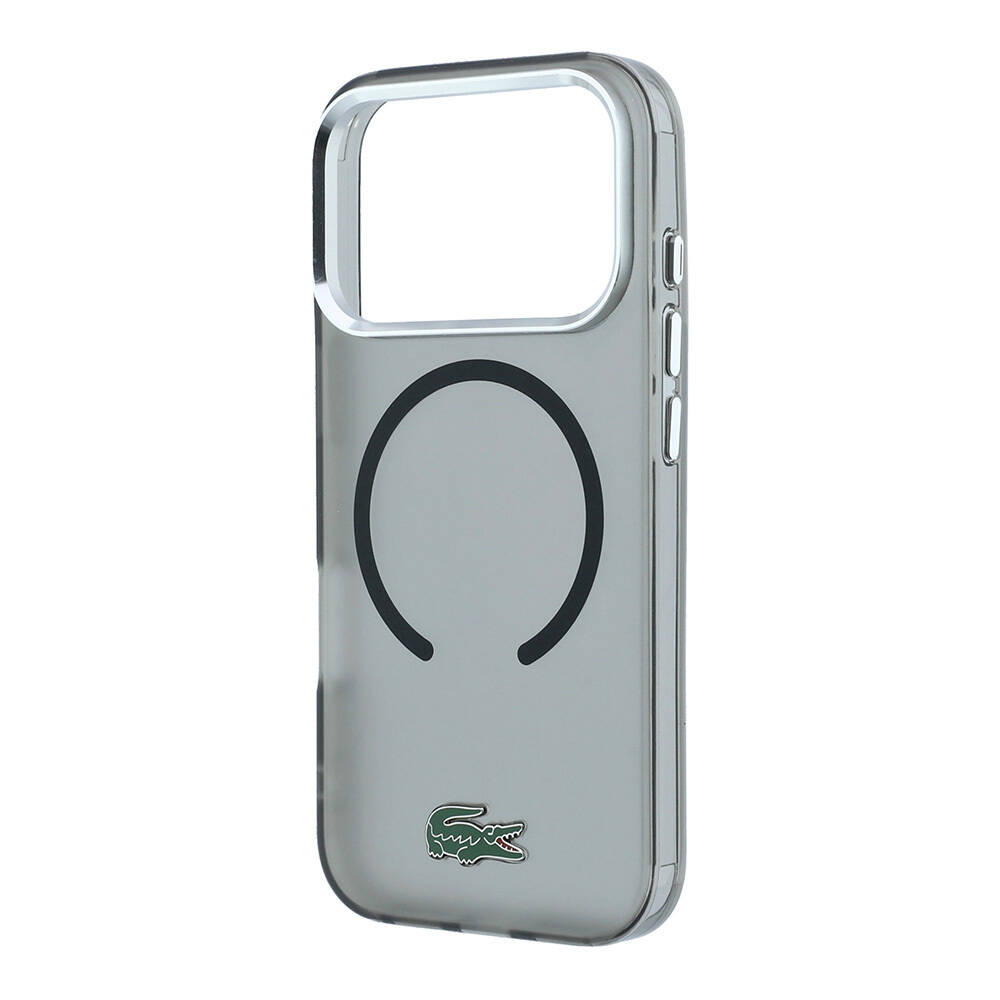 Apple iPhone 18 Pro Max Kılıf Lacoste Orjinal Lisanslı M-safe Şarj Özellikli Lake Timsah Logolu IML Frosted Kapak - 14