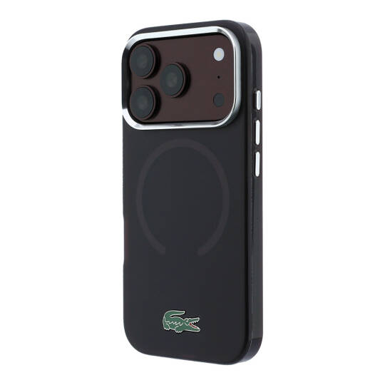 Apple iPhone 18 Pro Max Kılıf Lacoste Orjinal Lisanslı M-safe Şarj Özellikli Lake Timsah Logolu IML Frosted Kapak - 2