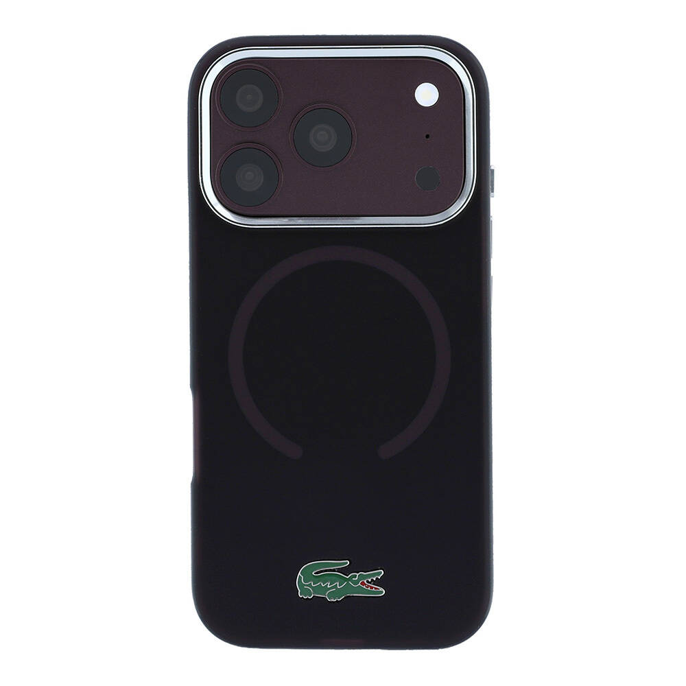 Apple iPhone 18 Pro Max Kılıf Lacoste Orjinal Lisanslı M-safe Şarj Özellikli Lake Timsah Logolu IML Frosted Kapak - 3