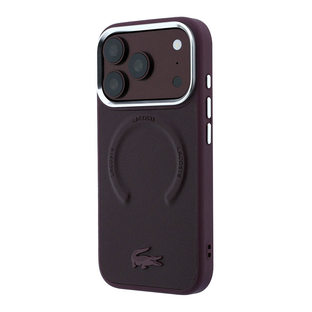 Apple iPhone 18 Pro Max Kılıf Lacoste Orjinal Lisanslı M-safe Şarj Özellikli Lenglen Icon Metal Logolu Kapak - 2