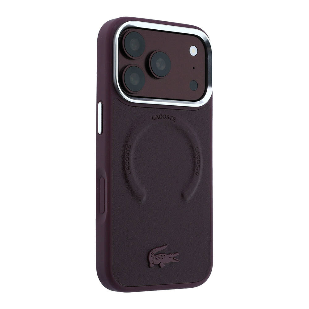 Apple iPhone 18 Pro Max Kılıf Lacoste Orjinal Lisanslı M-safe Şarj Özellikli Lenglen Icon Metal Logolu Kapak - 4