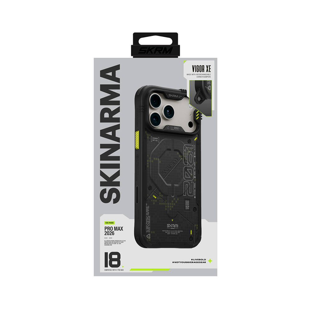 Apple iPhone 18 Pro Max Kılıf M-Safe Şarj Özellikli Airbag Tasarımlı Skinarma Vigor XE Kapak - 3