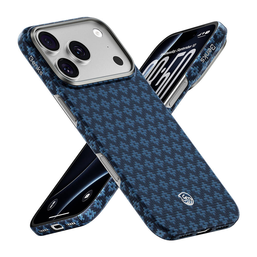 Apple iPhone 18 Pro Max Kılıf M-Safe Şarj Özellikli Benks ArmorAir ArmorGrid Serisi Yükseltilmiş Kamera Çerçevesi C1 Kevlar Karbon Kapak - 6