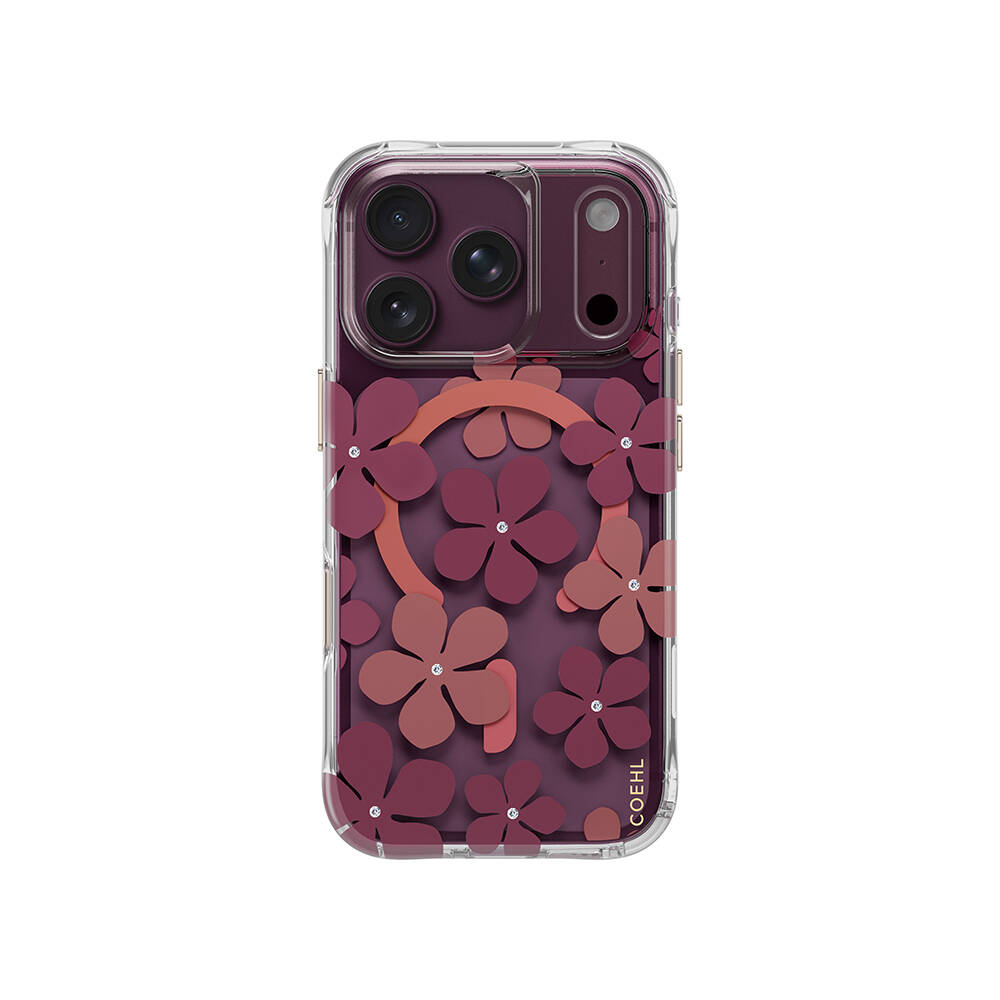 Apple iPhone 18 Pro Max Kılıf M-safe Şarj Özellikli Çiçekli Tasarım Coehl Mila Serisi Kapak - 1